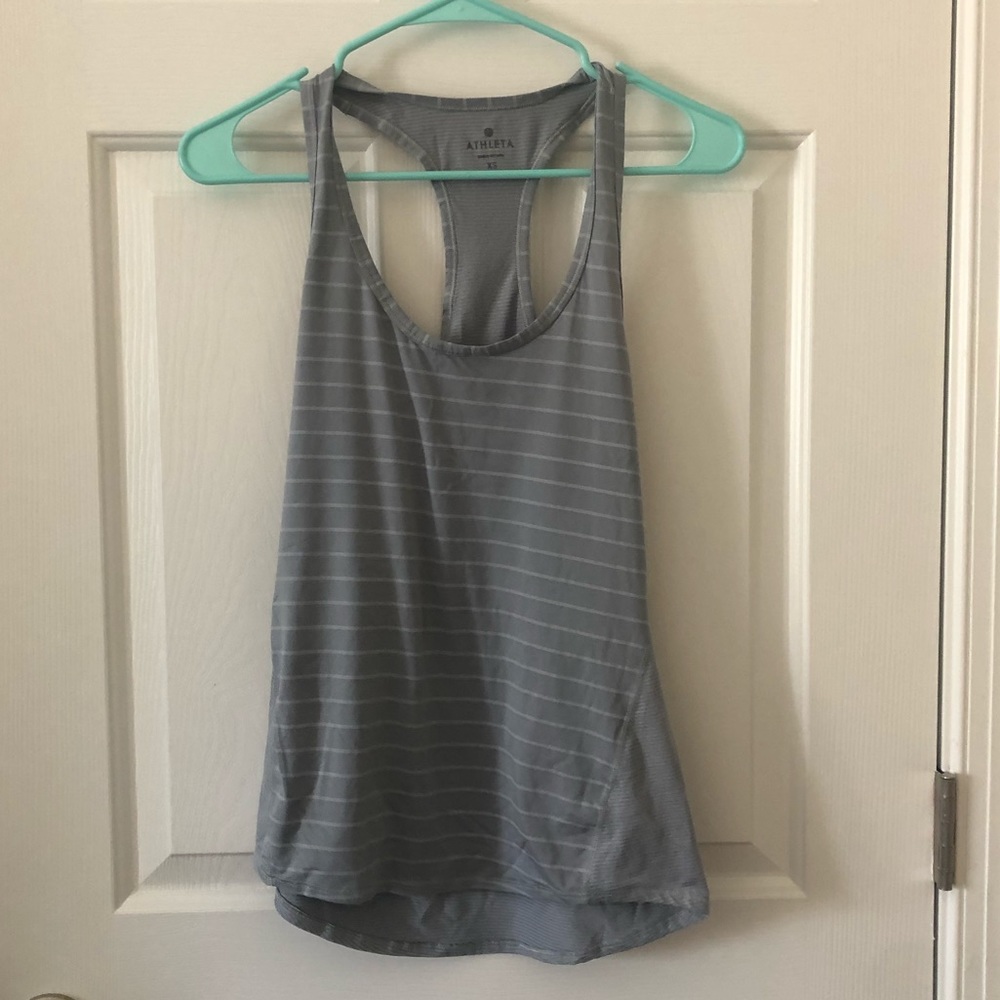 ATHLETA gray striped tank-size XS/S